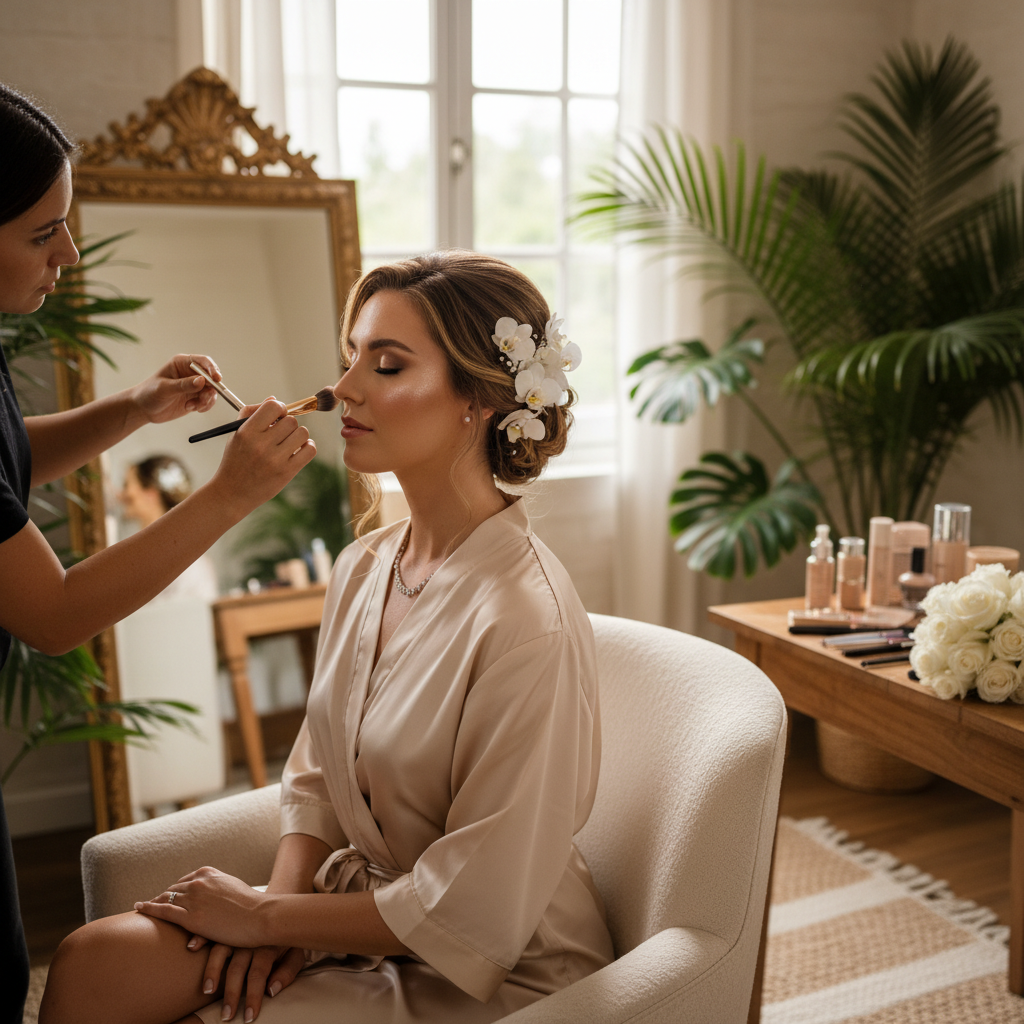 Fiji bridal hair and makeup